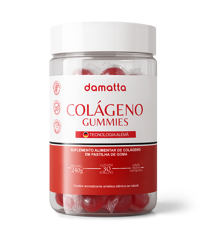 Colágeno Gummies Damatta – suplemento para pele, cabelos e unhas